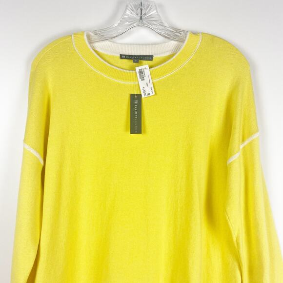 New With Tags Elliott Lauren Cotton Cashmere Sweater Shirt Yellow Womens Size S - Picture 4 of 10